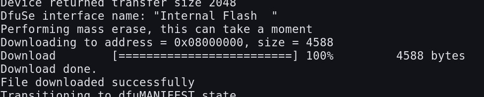 Successful Flashing without any error